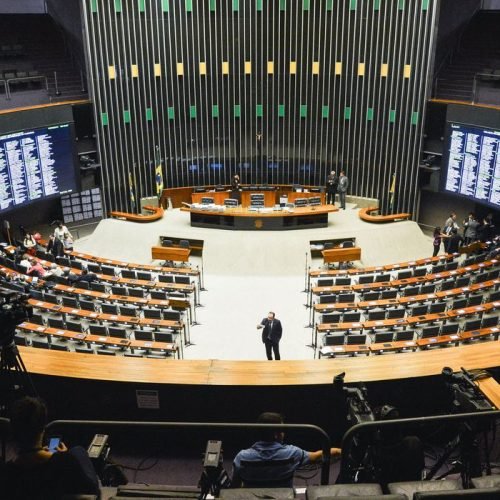 Brasília – Plenário da Câmara dos Deputados antes do inicio da discussão do relatório do Impeachment (Antônio Cruz/Agência Brasil)
