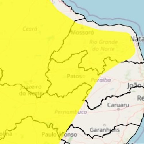 João Pessoa e mais 216 municípios estão sob alerta de vendaval na Paraíba; confira lista