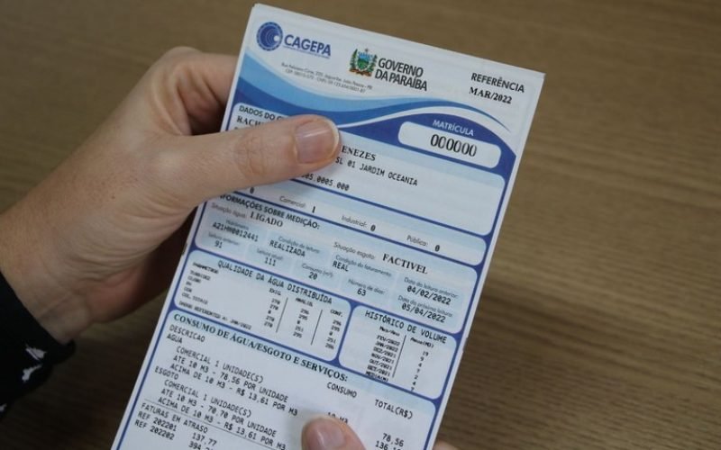 Reajuste: conta de água fica quase 10% mais cara a partir de junho, na Paraíba