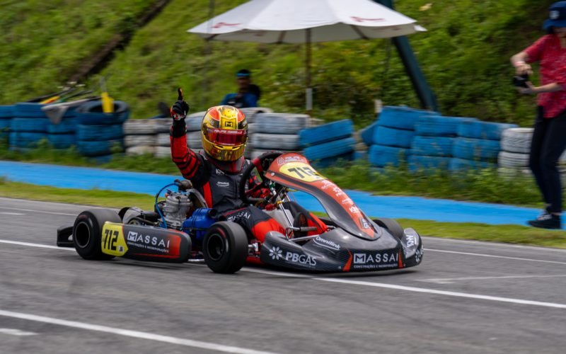 Patrocinado pela Massai, Felipe Rabello se destaca e assume liderança do Campeonatos Paraibano e Pernambucano de Kart