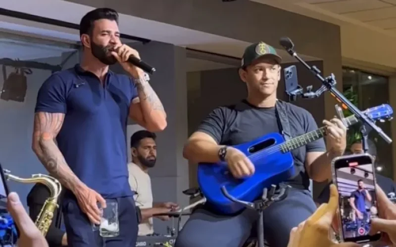 Gusttavo Lima surpreende fãs ao aparecer de surpresa no Bar do Cuscuz em Campina Grande