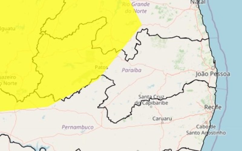 Inmet emite alerta para baixa umidade do ar com risco de incêndios em cidades do Sertão da PB