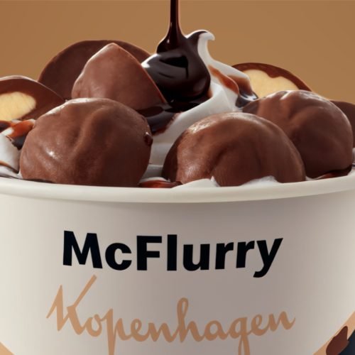 Méqui anuncia volta do McFlurry Trufa Língua de Gato Duo em parceria com a Kopenhagen