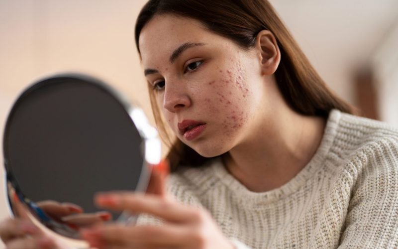 Acne tardia desafia mulheres adultas com lesões persistentes e dolorosas