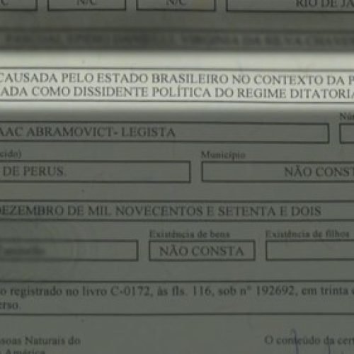Paraíba começa a atualizar certidões de óbito de vítimas da ditadura militar