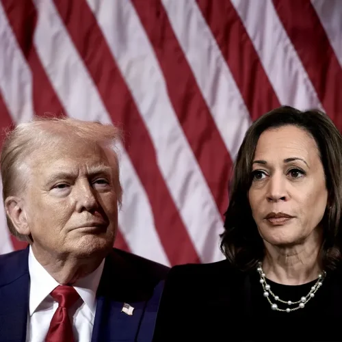 Kamala Harris e Donald Trump empatam em 1ª urna apurada