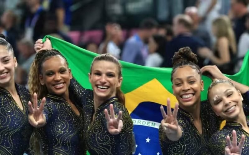 Brasil conquista medalha inédita por equipes da ginástica artística; EUA ficam com o ouro